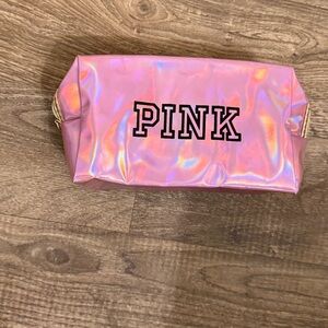 PINK Victoria's Secret Iridescent Pink Cosmetic Bag